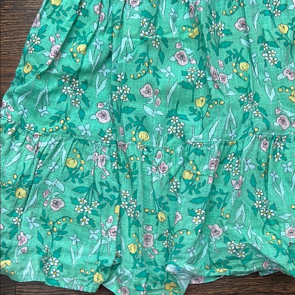 Cat & Jack Green Floral Ruffled Tiered Sundress with open back - Picture 4 of 6